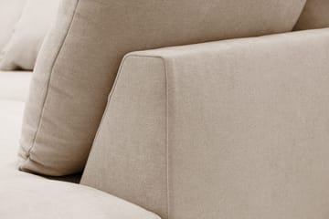 Rossita Lyx 5-sits Högervänd U-formad Extra djup Soffa med Divan och Schäslong i Tyg - Ljusbrun - Möbler - Soffa - U-soffa