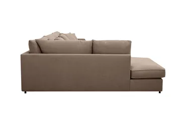 Rossita Lyx 5-sits Högervänd U-formad Extra djup Soffa med Divan och Schäslong i Tyg - Mörkbrun - Möbler - Soffa - U-soffa