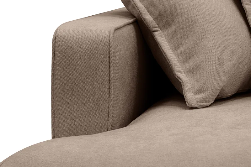 Rossita Lyx 5-sits Högervänd U-formad Extra djup Soffa med Divan och Schäslong i Tyg - Mörkbrun - Möbler - Soffa - U-soffa