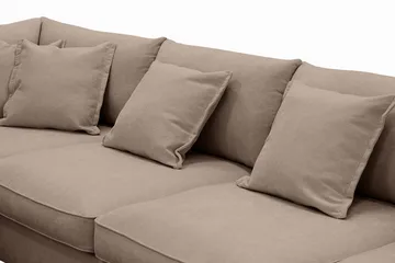 Rossita Lyx 5-sits Högervänd U-formad Extra djup Soffa med Divan och Schäslong i Tyg - Mörkbrun - Möbler - Soffa - U-soffa