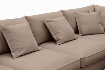 Rossita Lyx 5-sits Högervänd U-formad Extra djup Soffa med Divan och Schäslong i Tyg - Mörkbrun - Möbler - Soffa - U-soffa
