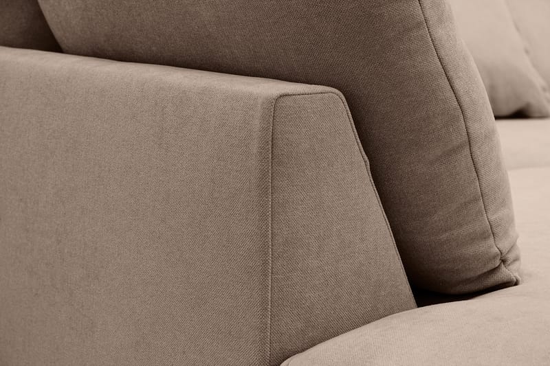 Rossita Lyx 5-sits Högervänd U-formad Extra djup Soffa med Divan och Schäslong i Tyg - Mörkbrun - Möbler - Soffa - U-soffa