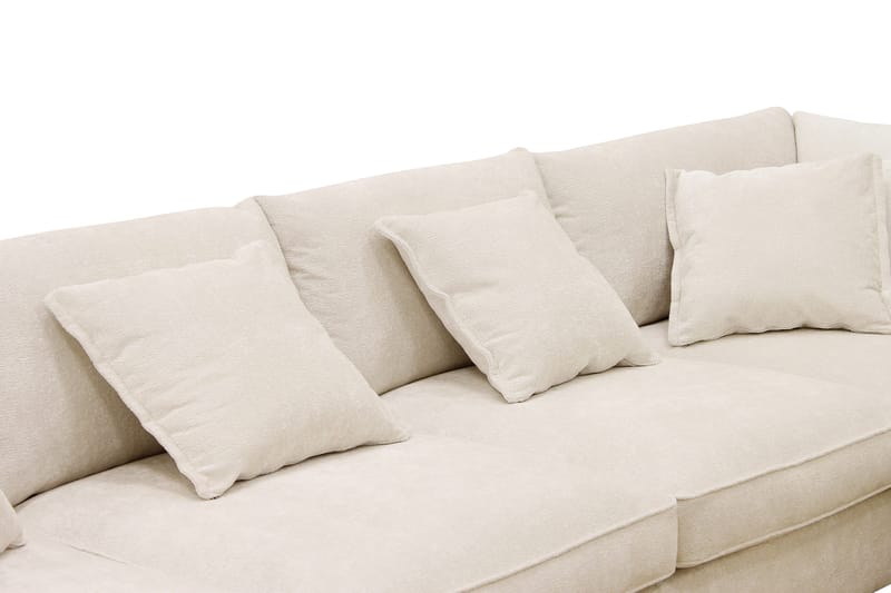 Rossita Lyx 5-sits Vänstervänd U-formad Extra djup Soffa med Divan och Schäslong i Chenille - Beige - Möbler - Soffa - U-soffa