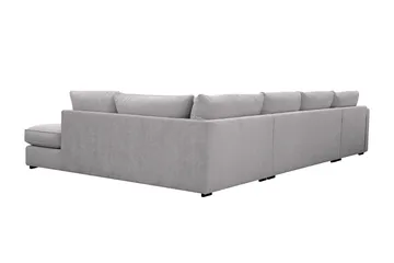 Rossita Lyx 5-sits Vänstervänd U-formad Extra djup Soffa med Divan och Schäslong i Chenille - Grå - Möbler - Soffa - U-soffa