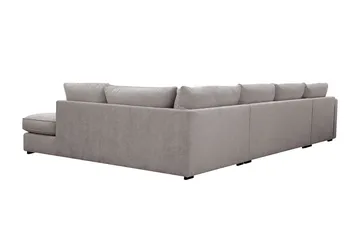 Rossita Lyx 5-sits Vänstervänd U-formad Extra djup Soffa med Divan och Schäslong i Chenille - Grå/Brun - Möbler - Soffa - U-soffa