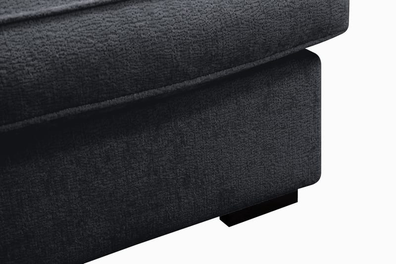 Rossita Lyx 5-sits Vänstervänd U-formad Extra djup Soffa med Divan och Schäslong i Chenille - Svart - Möbler - Soffa - U-soffa