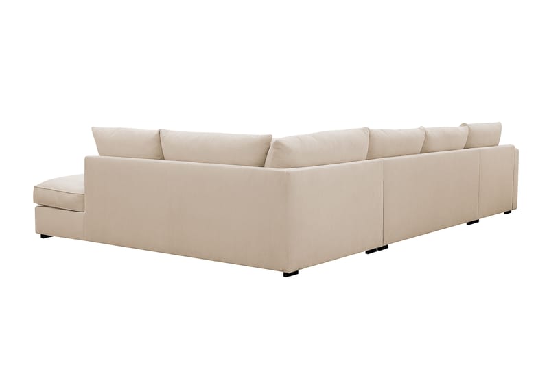 Rossita Lyx 5-sits Vänstervänd U-formad Extra djup Soffa med Divan och Schäslong i Manchester - Beige - Möbler - Soffa - U-soffa