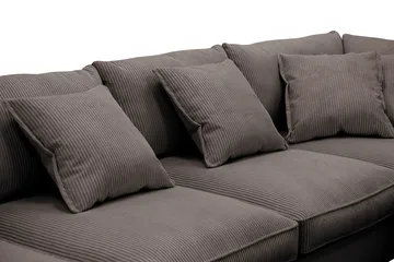 Rossita Lyx 5-sits Vänstervänd U-formad Extra djup Soffa med Divan och Schäslong i Manchester - Brun - Möbler - Soffa - U-soffa