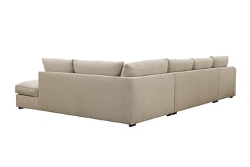 Rossita Lyx 5-sits Vänstervänd U-formad Extra djup Soffa med Divan och Schäslong i Manchester - Kräm - Möbler - Soffa - U-soffa