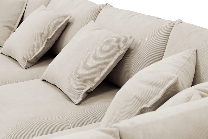 Rossita Lyx 5-sits Vänstervänd U-formad Extra djup Soffa med Divan och Schäslong i Manchester - Kräm - Möbler - Soffa - U-soffa