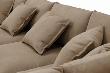 Rossita Lyx 5-sits Vänstervänd U-formad Extra djup Soffa med Divan och Schäslong i Manchester - Ljusbrun - Möbler - Soffa - U-soffa