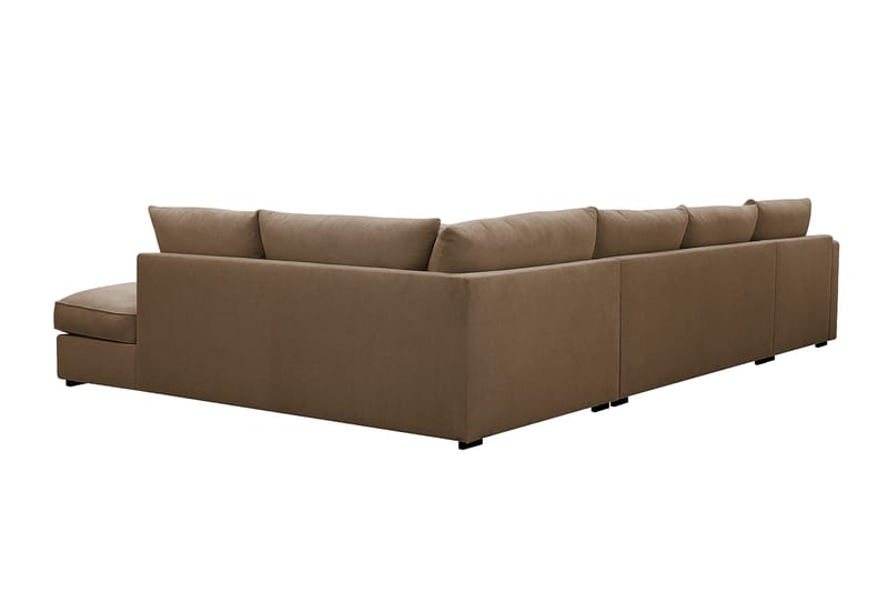 Rossita Lyx 5-sits Vänstervänd U-formad Extra djup Soffa med Divan och Schäslong i Manchester - Ljusbrun - Möbler - Soffa - U-soffa