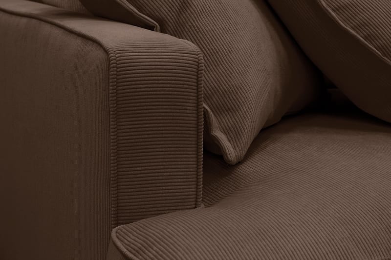 Rossita Lyx 5-sits Vänstervänd U-formad Extra djup Soffa med Divan och Schäslong i Manchester - Mörkbrun - Möbler - Soffa - U-soffa