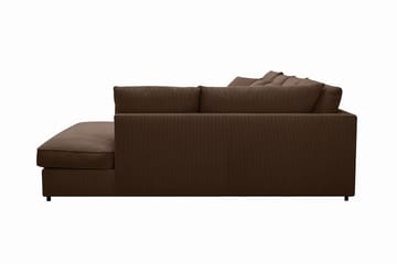 Rossita Lyx 5-sits Vänstervänd U-formad Extra djup Soffa med Divan och Schäslong i Manchester - Mörkbrun - Möbler - Soffa - U-soffa