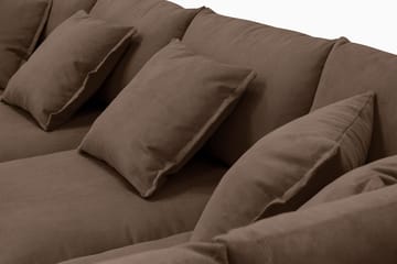 Rossita Lyx 5-sits Vänstervänd U-formad Extra djup Soffa med Divan och Schäslong i Manchester - Mörkbrun - Möbler - Soffa - U-soffa