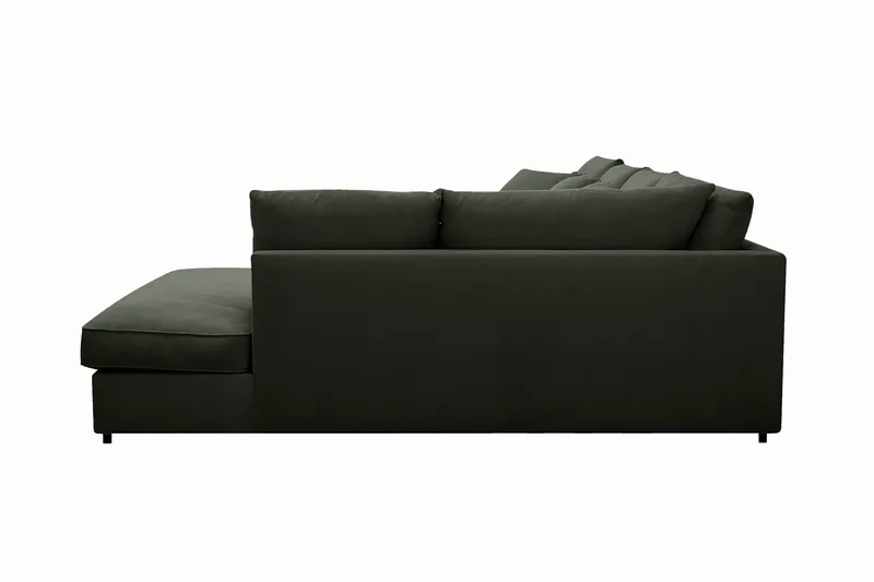 Rossita Lyx 5-sits Vänstervänd U-formad Extra djup Soffa med Divan och Schäslong i Manchester - Mörkgrön - Möbler - Soffa - U-soffa