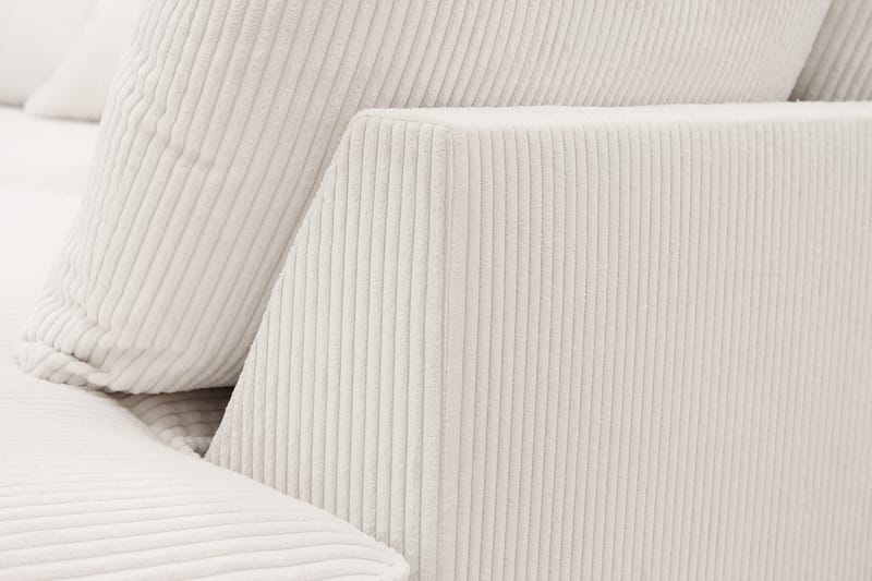 Rossita Lyx 5-sits Vänstervänd U-formad Extra djup Soffa med Divan och Schäslong i Manchester - Naturvit - Möbler - Soffa - U-soffa