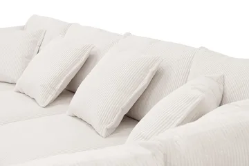 Rossita Lyx 5-sits Vänstervänd U-formad Extra djup Soffa med Divan och Schäslong i Manchester - Naturvit - Möbler - Soffa - U-soffa