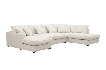 Rossita Lyx 5-sits Vänstervänd U-formad Extra djup Soffa med Divan och Schäslong i Manchester - Offwhite - Möbler - Soffa - U-soffa