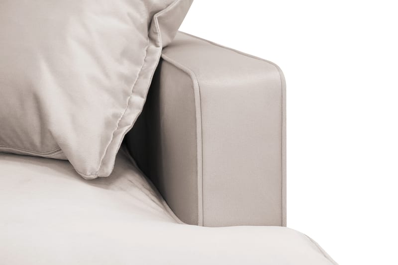 Rossita Lyx 5-sits Vänstervänd U-formad Extra djup Soffa med Divan och Schäslong i Sammet - Beige - Möbler - Soffa - Sammetssoffa