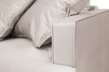 Rossita Lyx 5-sits Vänstervänd U-formad Extra djup Soffa med Divan och Schäslong i Sammet - Beige - Möbler - Soffa - Sammetssoffa