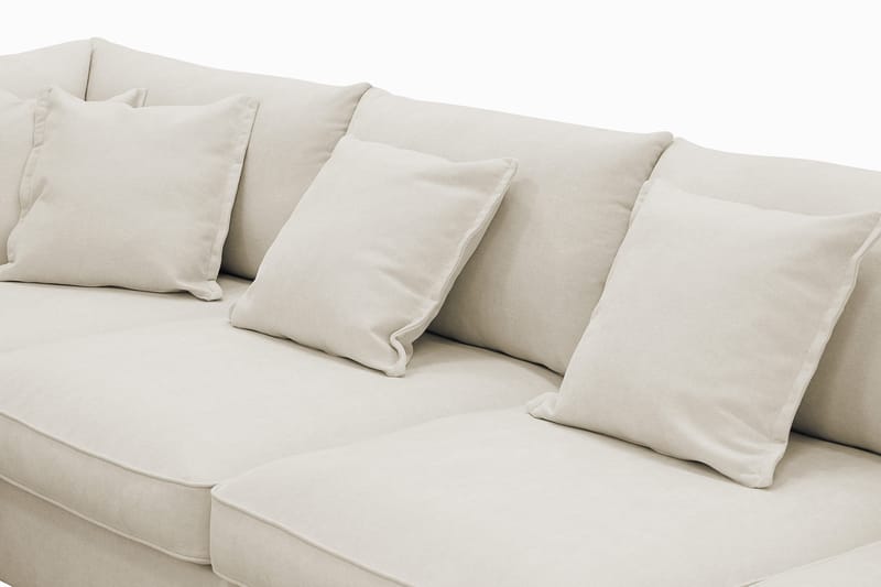 Rossita Lyx 5-sits Vänstervänd U-formad Extra djup Soffa med Divan och Schäslong i Tyg - Beige - Möbler - Soffa - U-soffa