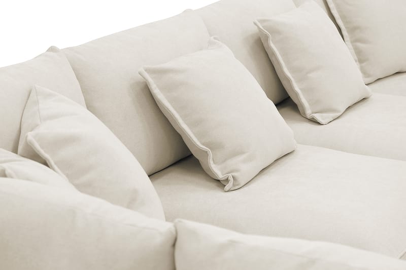 Rossita Lyx 5-sits Vänstervänd U-formad Extra djup Soffa med Divan och Schäslong i Tyg - Beige - Möbler - Soffa - U-soffa