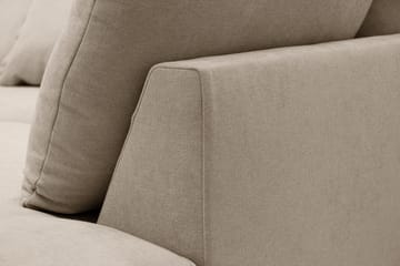 Rossita Lyx 5-sits Vänstervänd U-formad Extra djup Soffa med Divan och Schäslong i Tyg - Brun - Möbler - Soffa - U-soffa