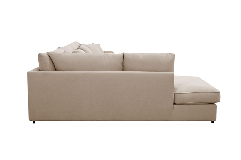 Rossita Lyx 5-sits Vänstervänd U-formad Extra djup Soffa med Divan och Schäslong i Tyg - Ljusbrun - Möbler - Soffa - U-soffa