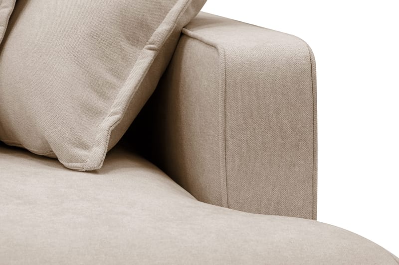 Rossita Lyx 5-sits Vänstervänd U-formad Extra djup Soffa med Divan och Schäslong i Tyg - Ljusbrun - Möbler - Soffa - U-soffa