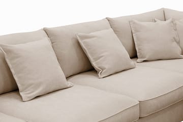 Rossita Lyx 5-sits Vänstervänd U-formad Extra djup Soffa med Divan och Schäslong i Tyg - Ljusbrun - Möbler - Soffa - U-soffa