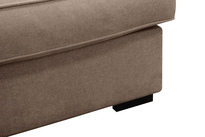 Rossita Lyx 5-sits Vänstervänd U-formad Extra djup Soffa med Divan och Schäslong i Tyg - Mörkbrun - Möbler - Soffa - U-soffa