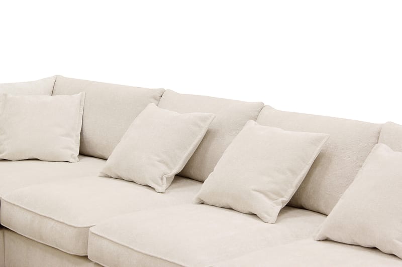 Rossita Lyx 6-sits Högervänd U-formad Extra djup Soffa med Divan och Schäslong i Chenille - Beige - Möbler - Soffa - U-soffa