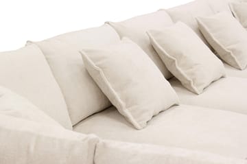 Rossita Lyx 6-sits Högervänd U-formad Extra djup Soffa med Divan och Schäslong i Chenille - Beige - Möbler - Soffa - U-soffa
