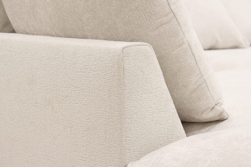 Rossita Lyx 6-sits Högervänd U-formad Extra djup Soffa med Divan och Schäslong i Chenille - Beige - Möbler - Soffa - U-soffa