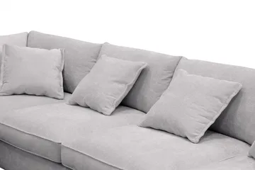 Rossita Lyx 6-sits Högervänd U-formad Extra djup Soffa med Divan och Schäslong i Chenille - Grå - Möbler - Soffa - U-soffa