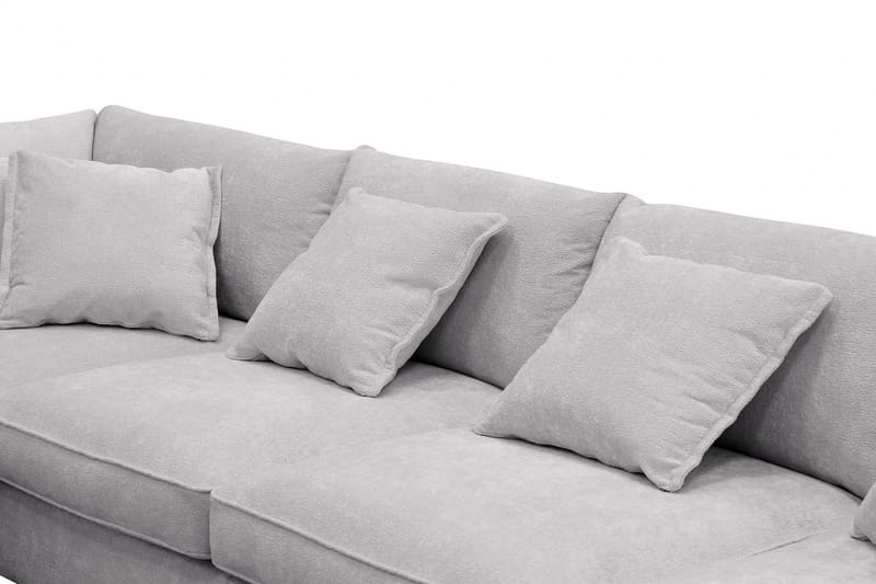 Rossita Lyx 6-sits Högervänd U-formad Extra djup Soffa med Divan och Schäslong i Chenille - Grå - Möbler - Soffa - U-soffa