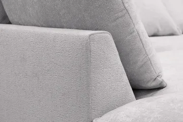 Rossita Lyx 6-sits Högervänd U-formad Extra djup Soffa med Divan och Schäslong i Chenille - Grå - Möbler - Soffa - U-soffa