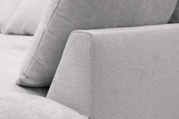 Rossita Lyx 6-sits Högervänd U-formad Extra djup Soffa med Divan och Schäslong i Chenille - Grå - Möbler - Soffa - U-soffa