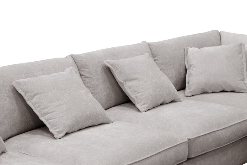 Rossita Lyx 6-sits Högervänd U-formad Extra djup Soffa med Divan och Schäslong i Chenille - Grå/Brun - Möbler - Soffa - U-soffa