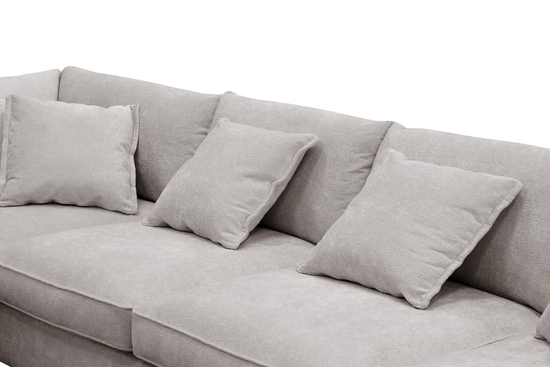 Rossita Lyx 6-sits Högervänd U-formad Extra djup Soffa med Divan och Schäslong i Chenille - Grå/Brun - Möbler - Soffa - U-soffa