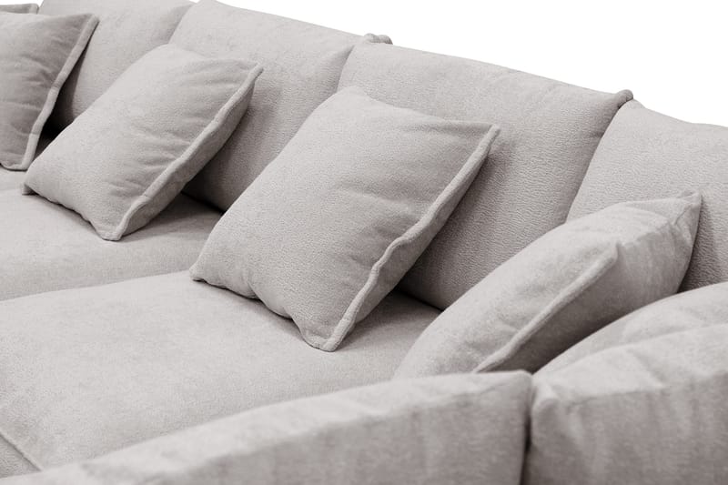 Rossita Lyx 6-sits Högervänd U-formad Extra djup Soffa med Divan och Schäslong i Chenille - Grå/Brun - Möbler - Soffa - U-soffa