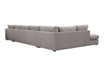 Rossita Lyx 6-sits Högervänd U-formad Extra djup Soffa med Divan och Schäslong i Chenille - Grå/Brun - Möbler - Soffa - U-soffa