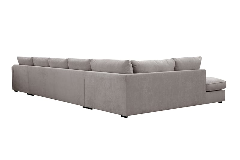Rossita Lyx 6-sits Högervänd U-formad Extra djup Soffa med Divan och Schäslong i Chenille - Grå/Brun - Möbler - Soffa - U-soffa