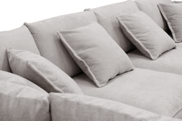 Rossita Lyx 6-sits Högervänd U-formad Extra djup Soffa med Divan och Schäslong i Chenille - Grå/Brun - Möbler - Soffa - U-soffa