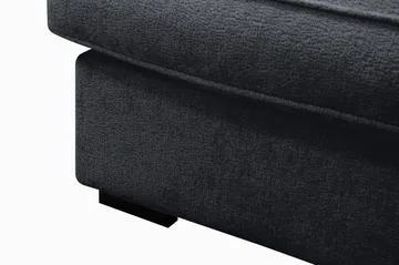 Rossita Lyx 6-sits Högervänd U-formad Extra djup Soffa med Divan och Schäslong i Chenille - Svart - Möbler - Soffa - U-soffa