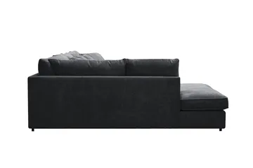 Rossita Lyx 6-sits Högervänd U-formad Extra djup Soffa med Divan och Schäslong i Chenille - Svart - Möbler - Soffa - U-soffa