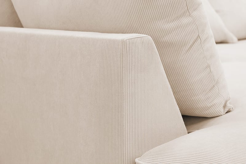 Rossita Lyx 6-sits Högervänd U-formad Extra djup Soffa med Divan och Schäslong i Manchester - Beige - Möbler - Soffa - U-soffa