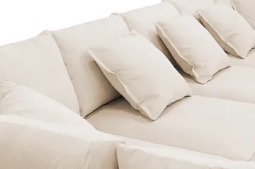 Rossita Lyx 6-sits Högervänd U-formad Extra djup Soffa med Divan och Schäslong i Manchester - Beige - Möbler - Soffa - U-soffa