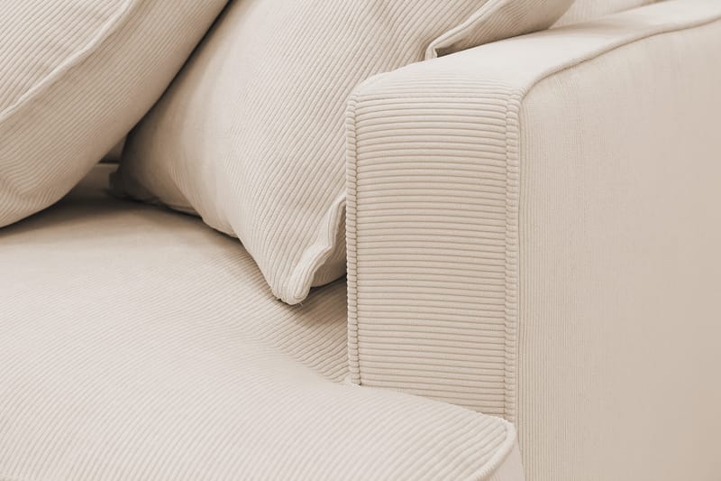 Rossita Lyx 6-sits Högervänd U-formad Extra djup Soffa med Divan och Schäslong i Manchester - Beige - Möbler - Soffa - U-soffa